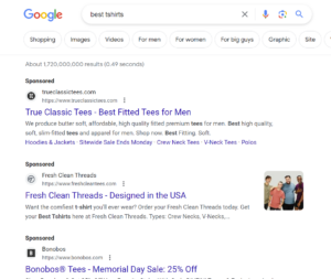photo of Google Search Engine Results Page